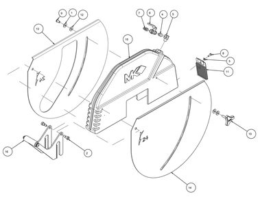 Section 13 Diagram and Parts List for MK-5010S 166929 MK Diamond Concrete Saw
